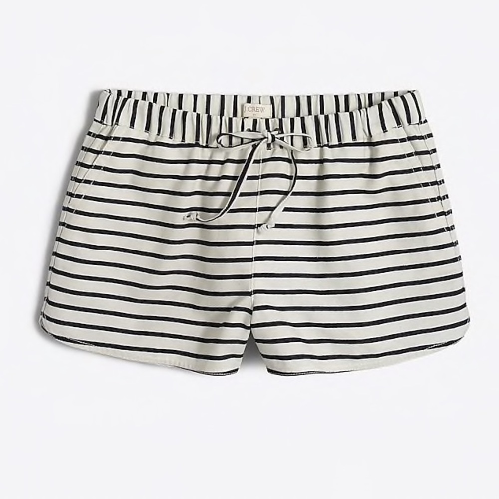J Crew 3" striped drawstring short